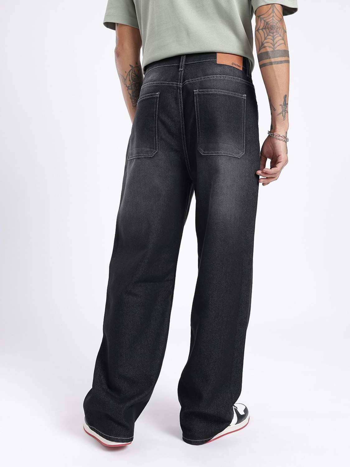 Image of Glitchez Straight Fit Men Black Jeans