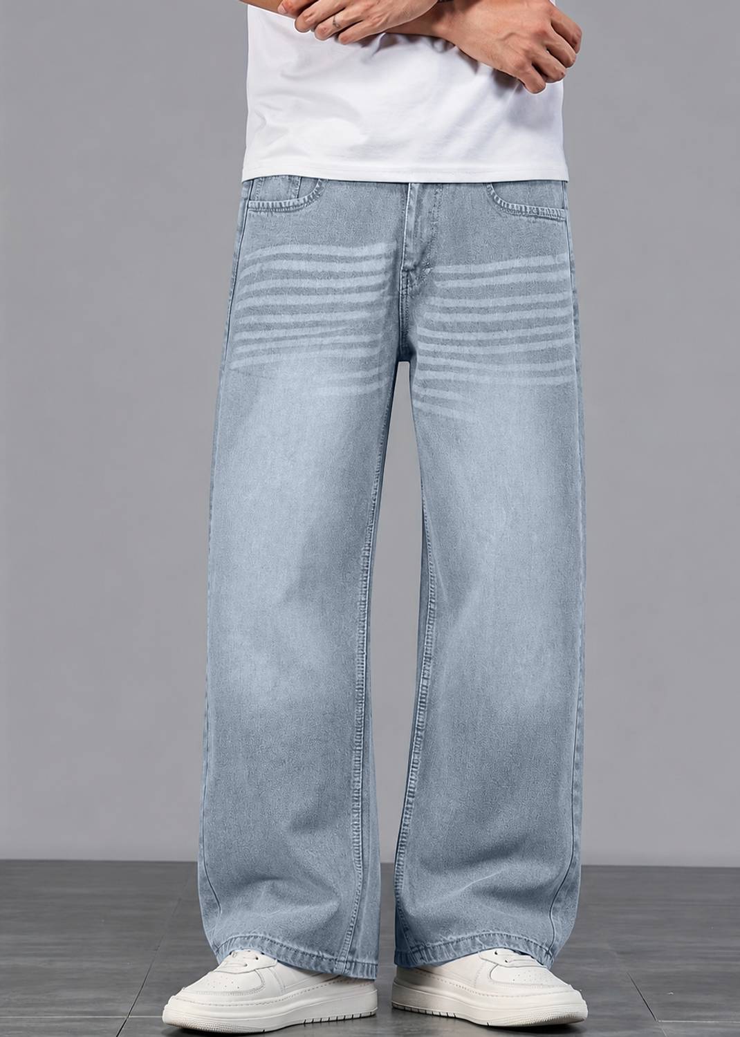 MOTREX Baggy Fit Men Grey Jeans - Image 3