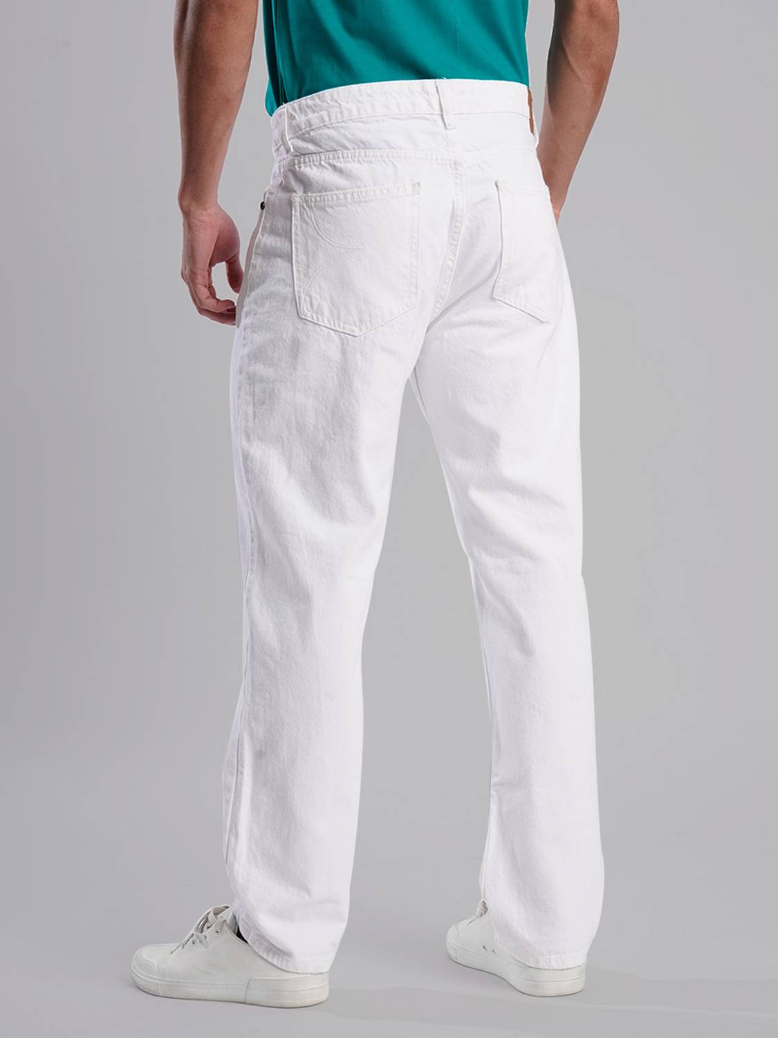 Bene Kleed Relaxed Fit Men White Jeans - Image 5