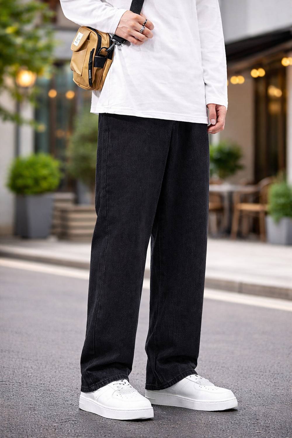 WAZWEAR Straight Fit Men Black Jeans - Buy WAZWEAR Straight Fit