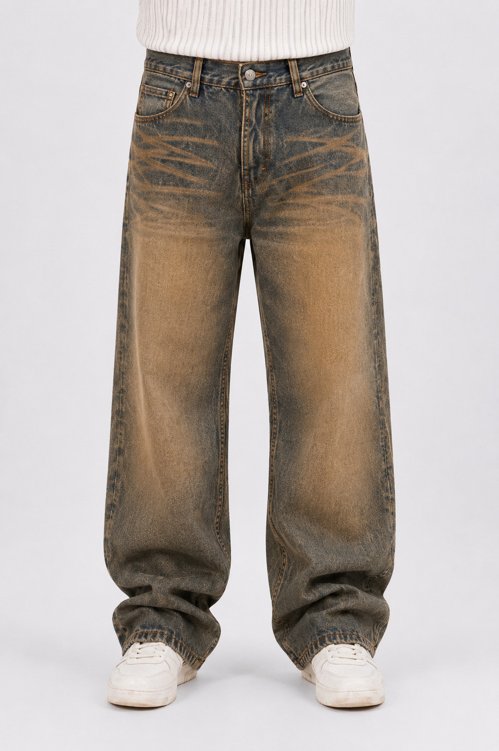 Image of M Q Straight Fit Men Green Jeans