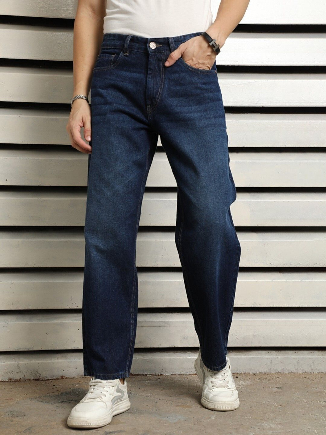 Image of BREXX Straight Fit Men Blue Jeans