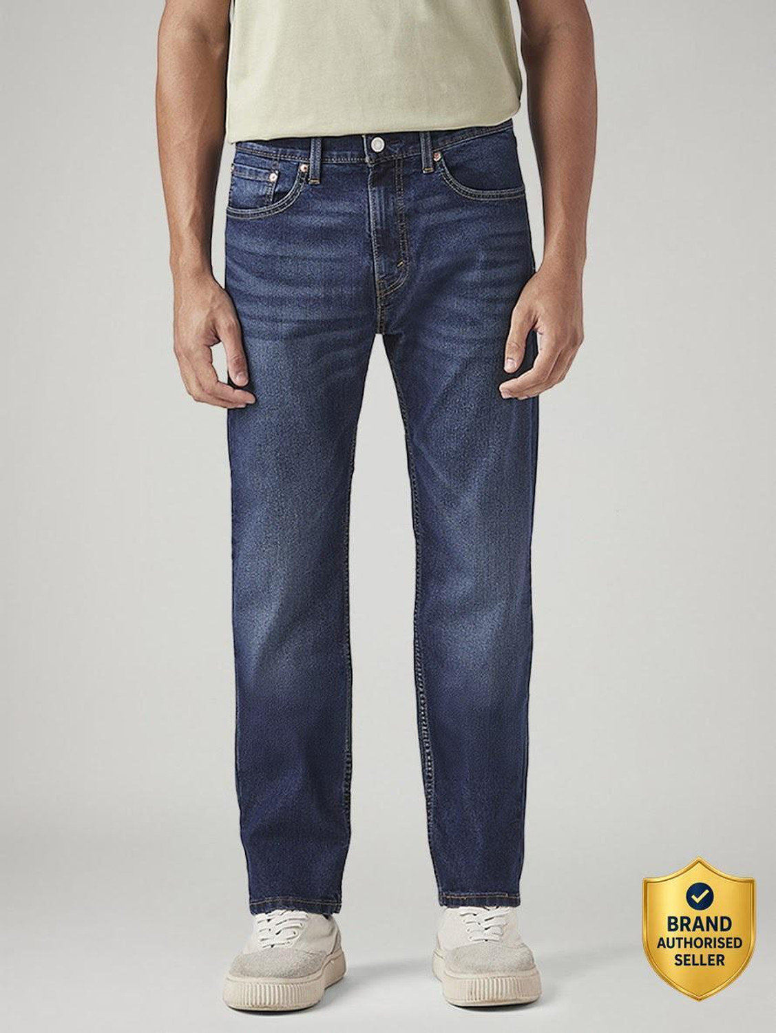 Image of LEVI'S Straight Fit Men Dark Blue Jeans
