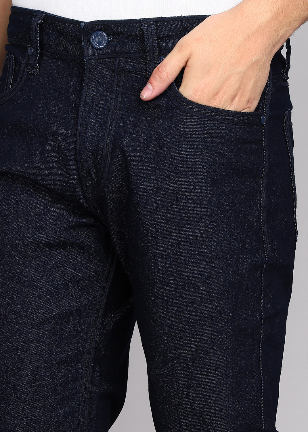 Image of INTEGRITI Men Regular Mid Rise Dark Blue Jeans