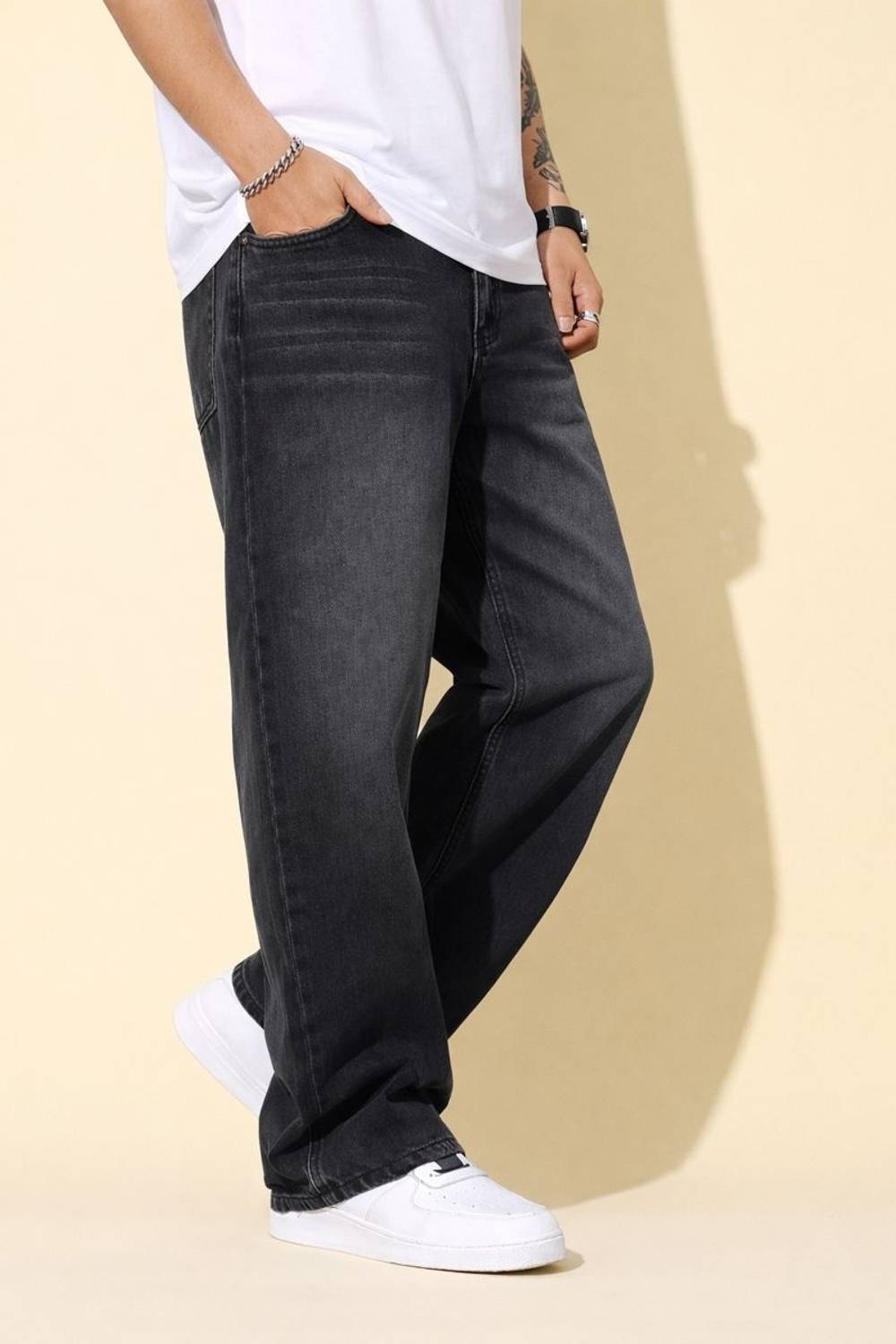 GOOD4MEN Straight Fit Black Jeans - Image 4