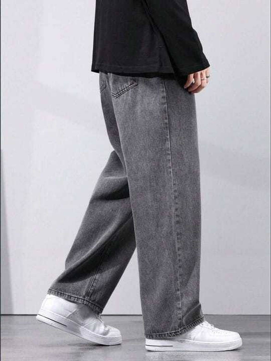 HOC Straight Fit Grey Jeans - Image 2