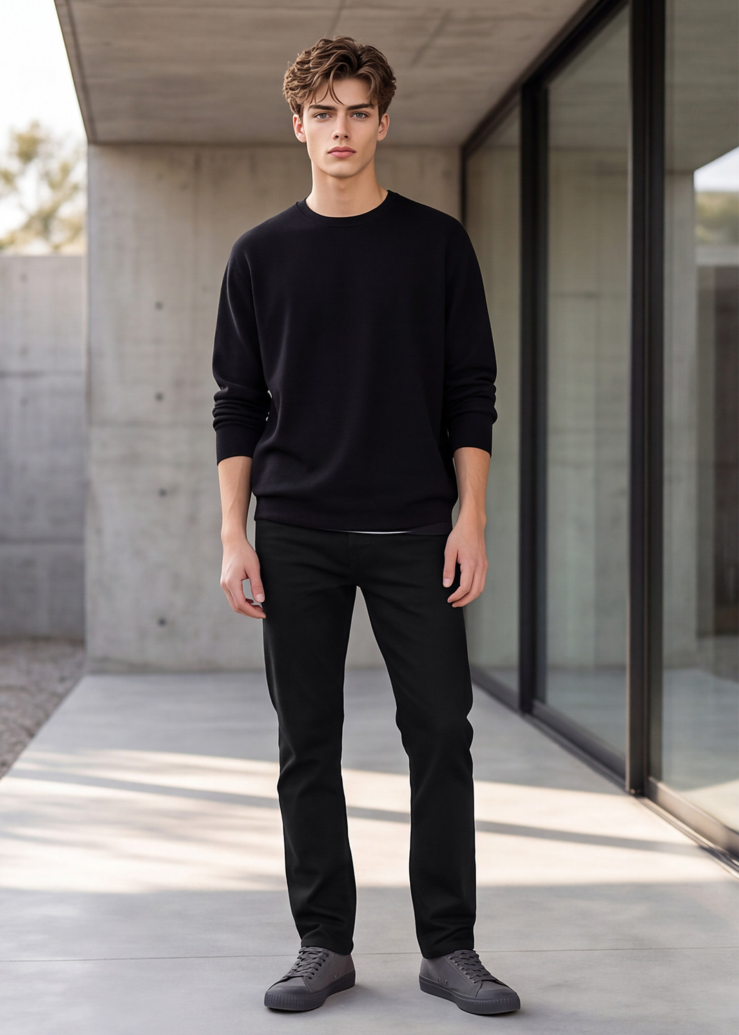 Image of KILLER Men Straight Fit Mid Rise Black Jeans
