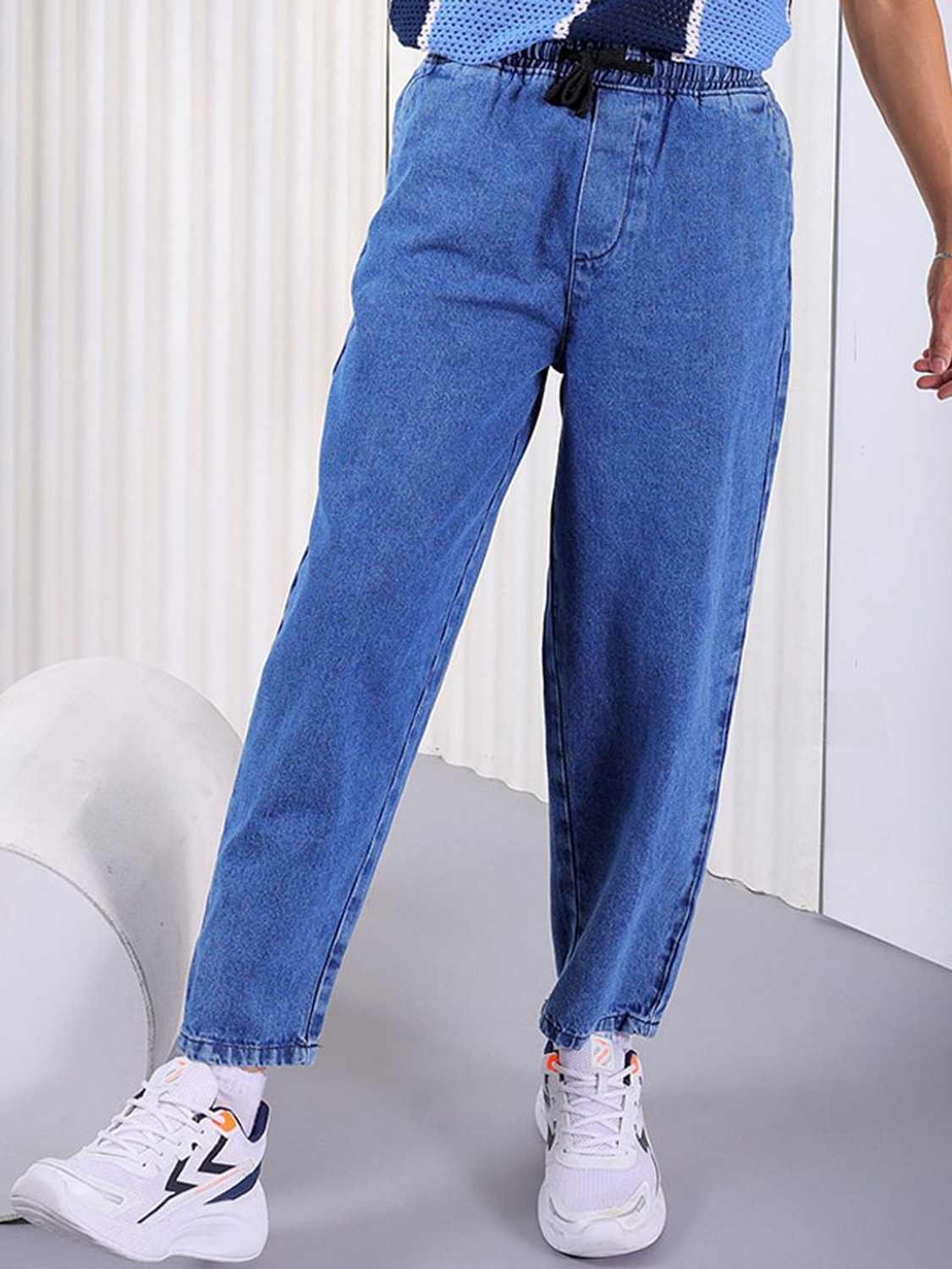 Image of The Indian Garage Co. Loose Fit Men Blue Jeans