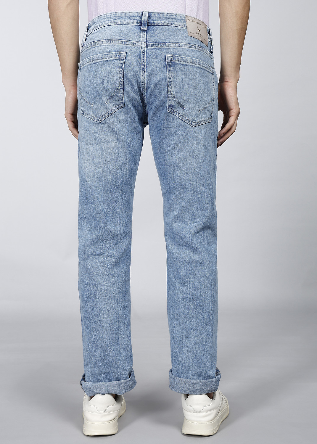 Image of Allen Solly Men Regular Mid Rise Blue Jeans