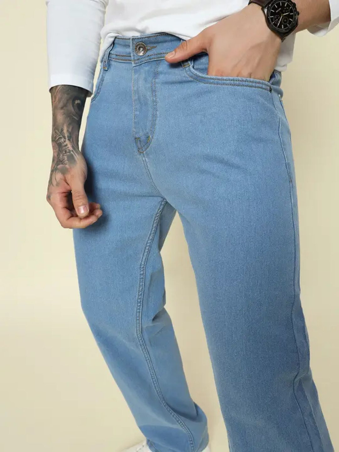 Image of moda star Regular Men Light Blue Jeans
