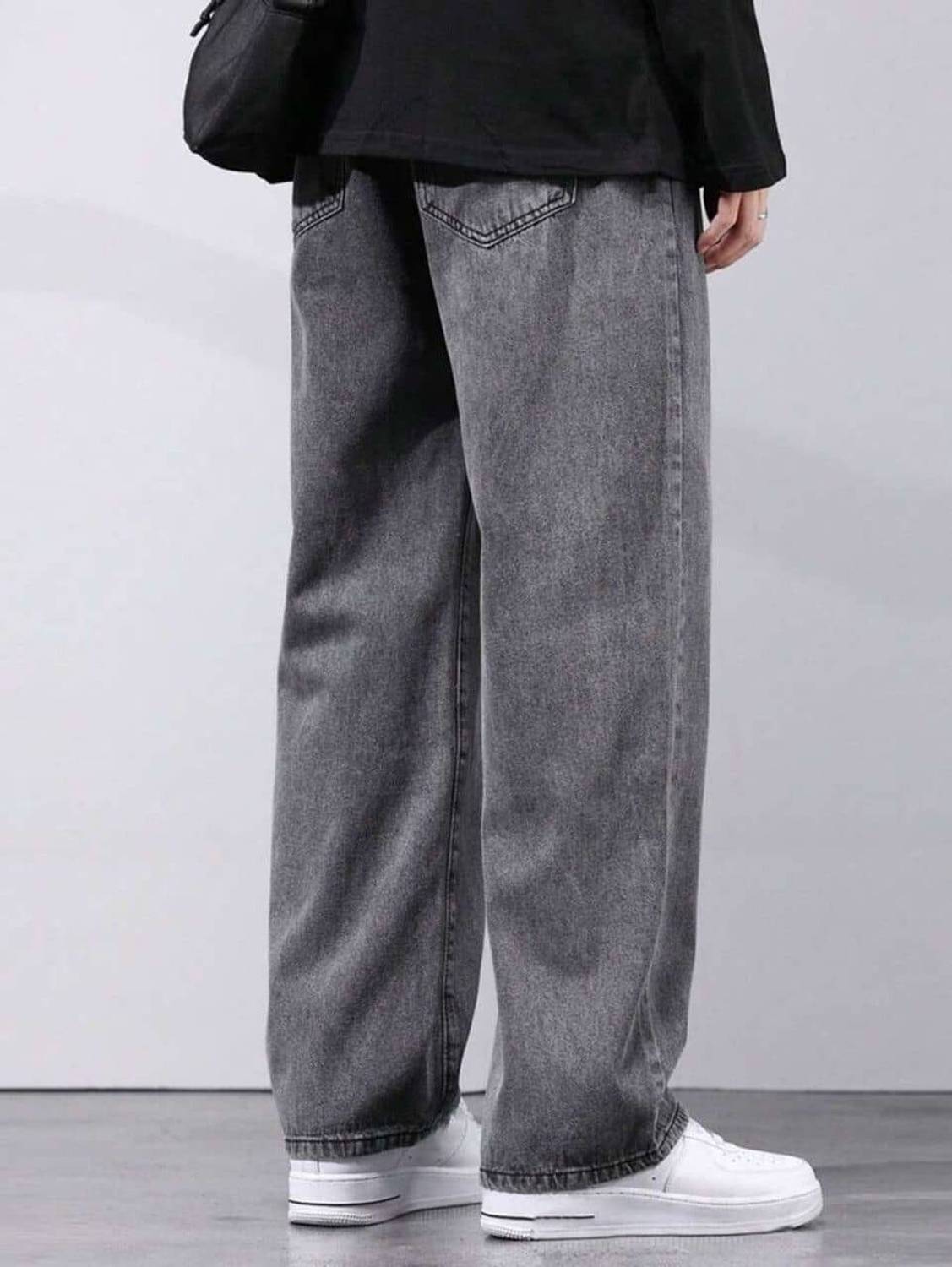 POKHINDA Straight Fit Grey Jeans - Image 2