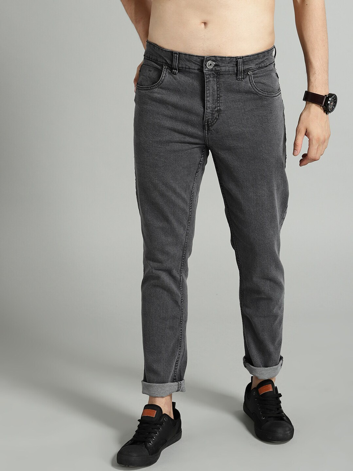 Image of Roadster Slim Men Dark Grey Jeans