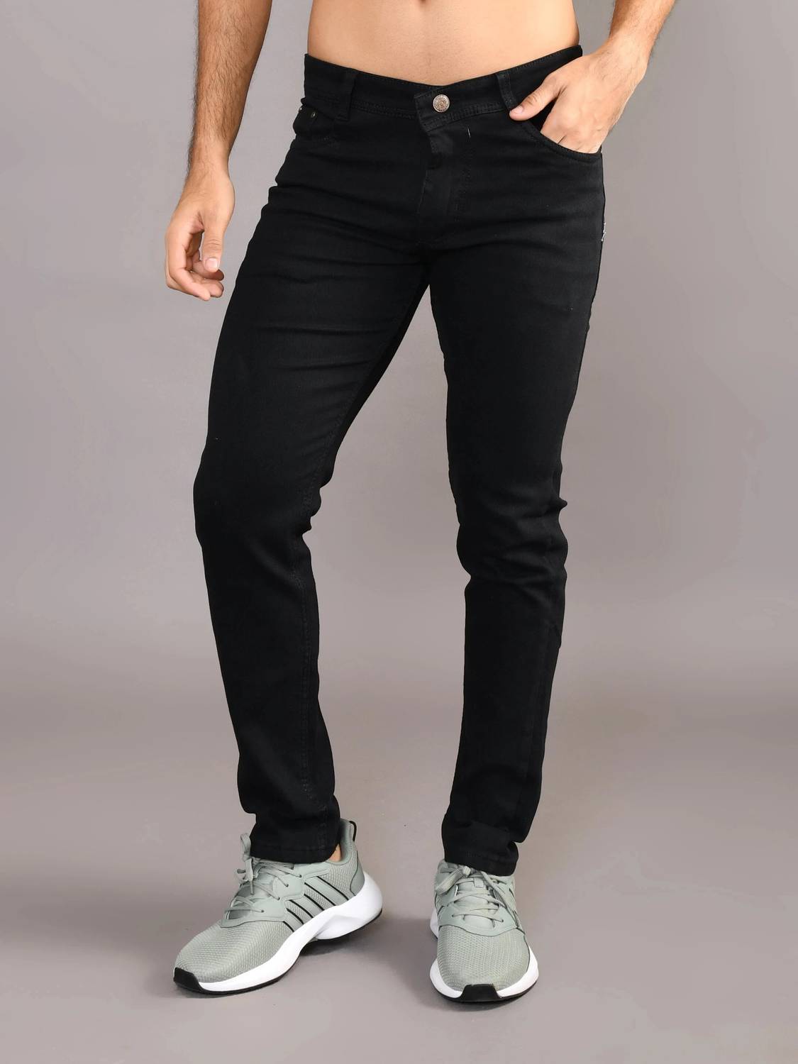 Lzard Slim Men Black Jeans - Image 4