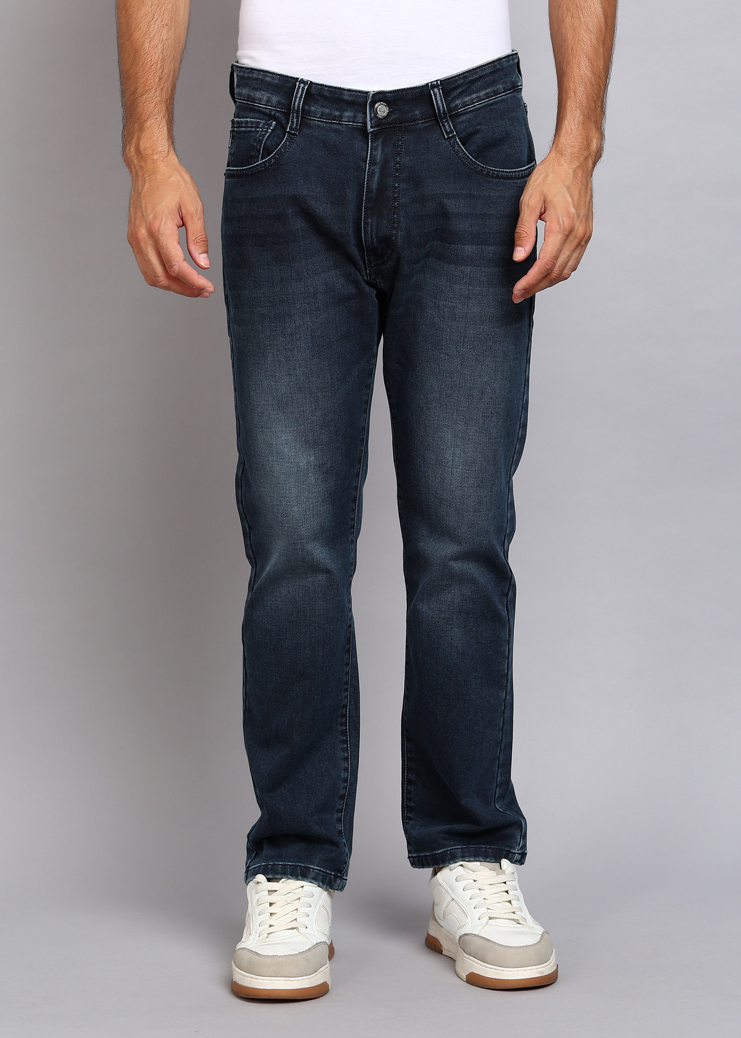 Image of SPARKY Regular Men Dark Blue Jeans