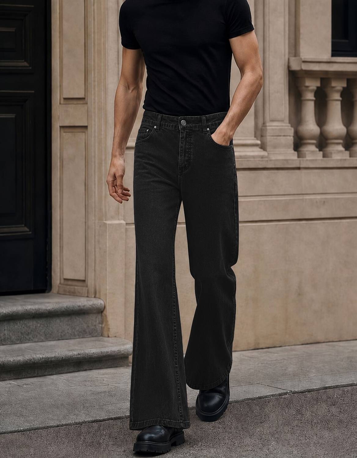 MOTREX Boot-Leg Men Black Jeans - Image 2