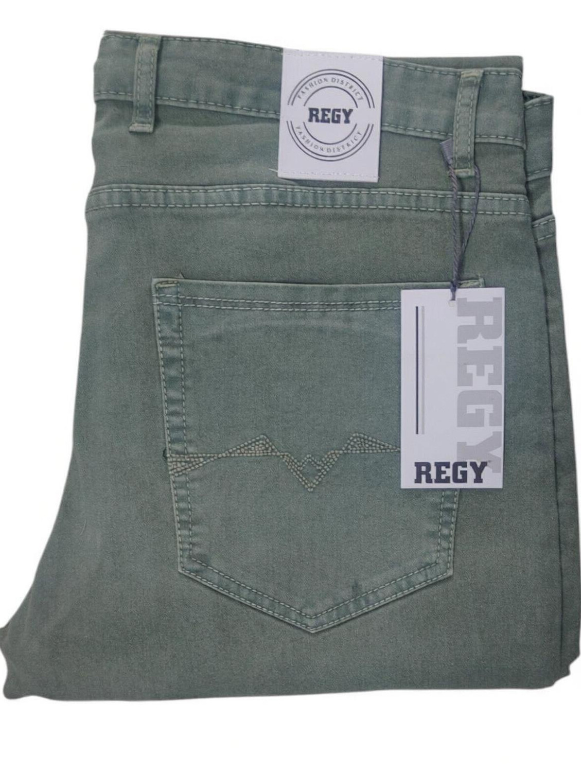 Image of REGY Slim Men Green Jeans