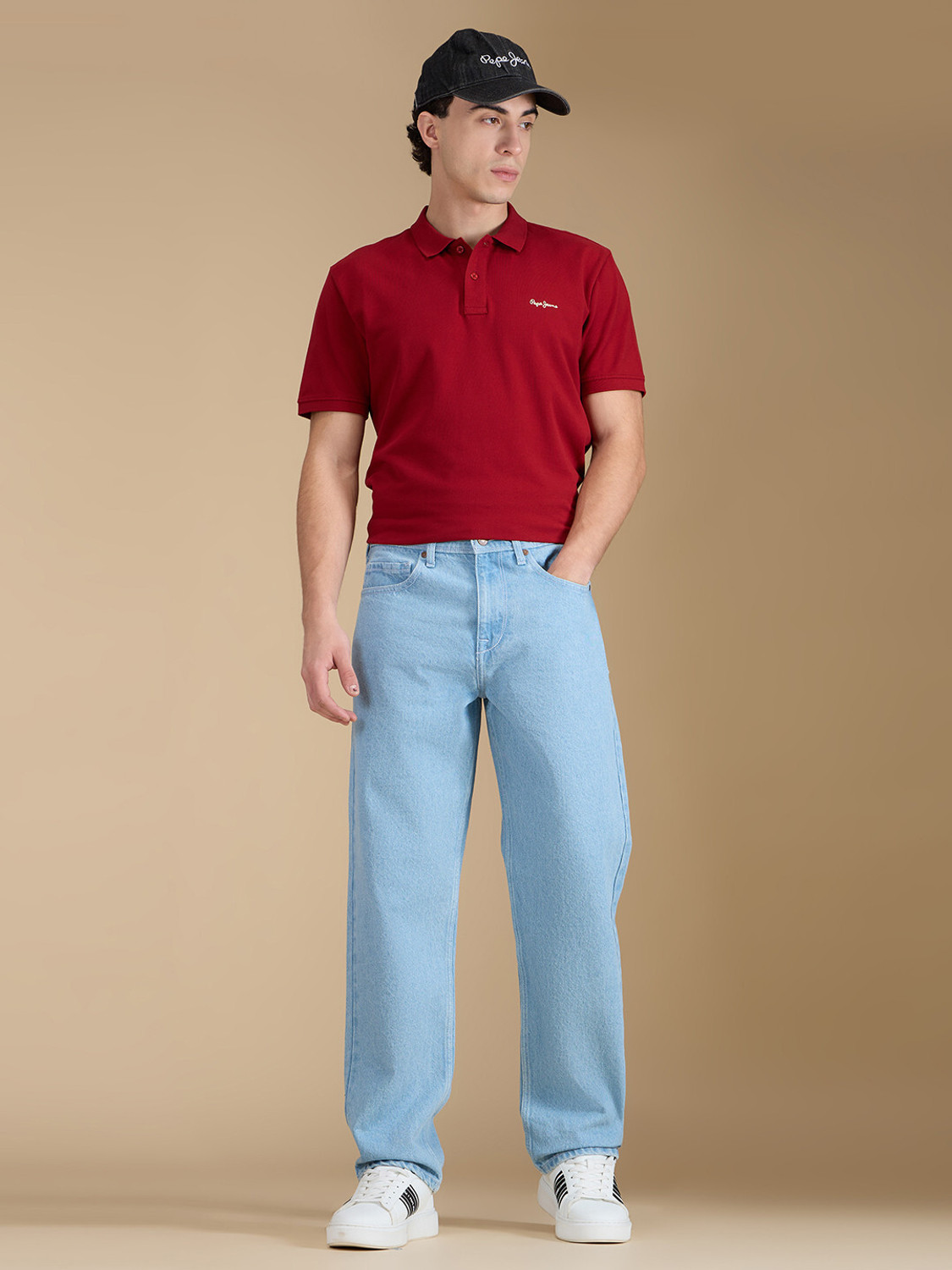 Image of Pepe Jeans Relaxed Fit Men Blue Jeans