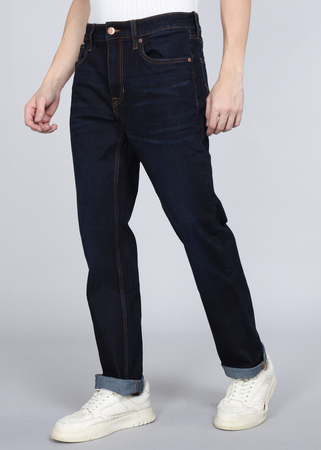 Image of U.S. Polo Assn. Denim Co. Straight Fit Men Dark Blue Jeans