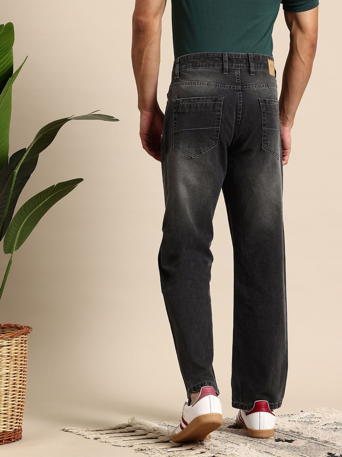 Image of Mast & Harbour Regular Men Black Jeans