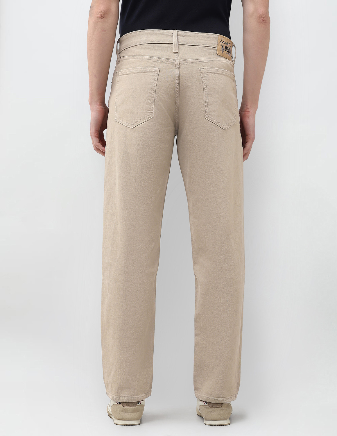 Image of U.S. Polo Assn. Denim Co. Relaxed Fit Men Beige Jeans