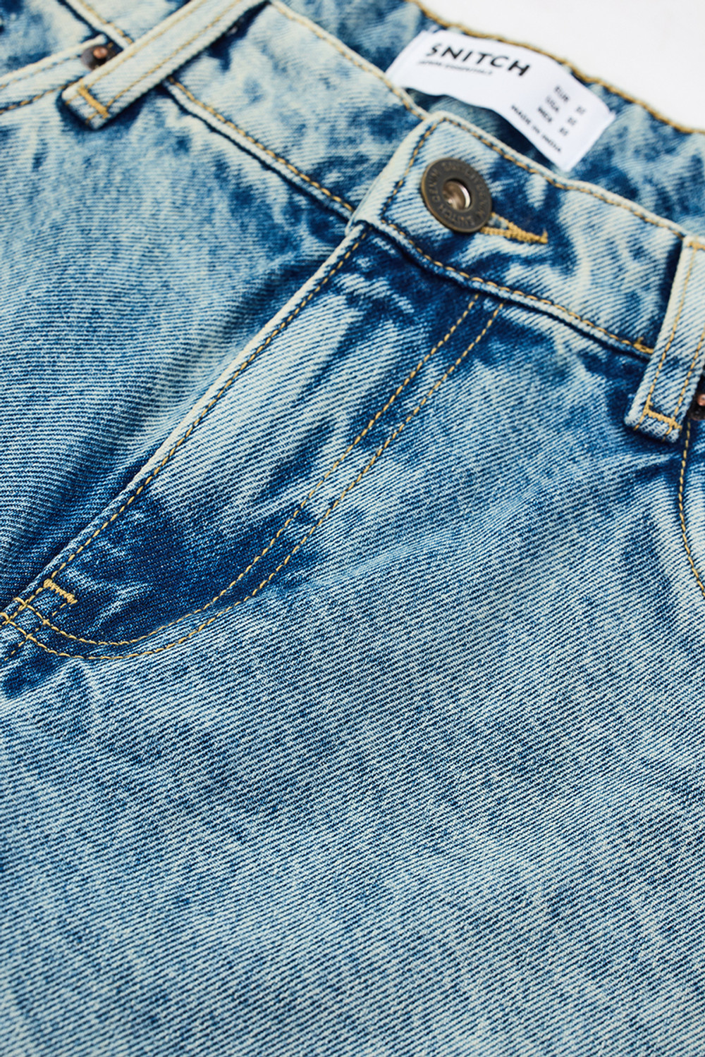 Image of Snitch Relaxed Fit Men Light Blue Jeans