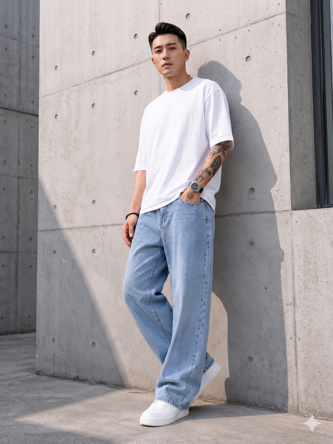 Image of CMD Coinmen Denims Loose Fit Men Light Blue Jeans