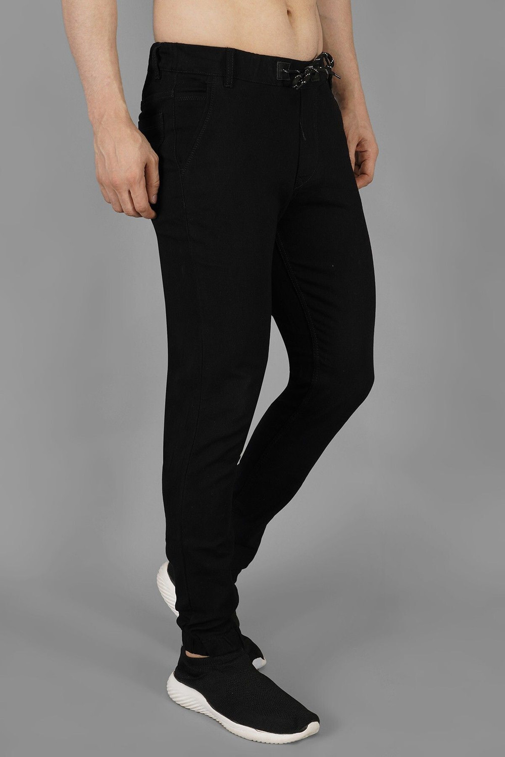 Image of NIVASU Jogger Fit Men Black Jeans
