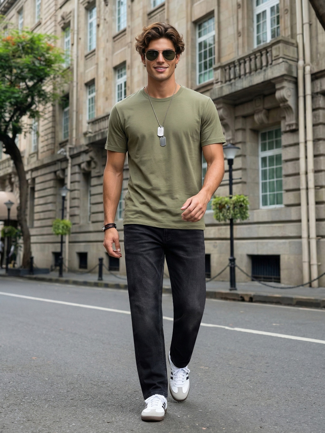 Image of Urbano Fashion Relaxed Fit Men Black Jeans