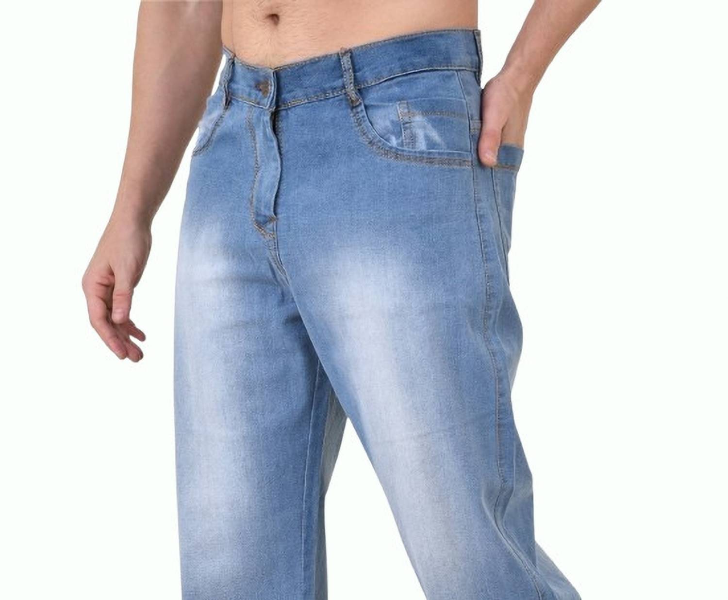 linaria Loose Fit Men Light Blue Jeans - Image 3