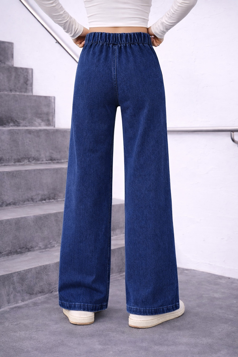 Image of GLOBENAUT Loose Fit Girls Dark Blue Jeans