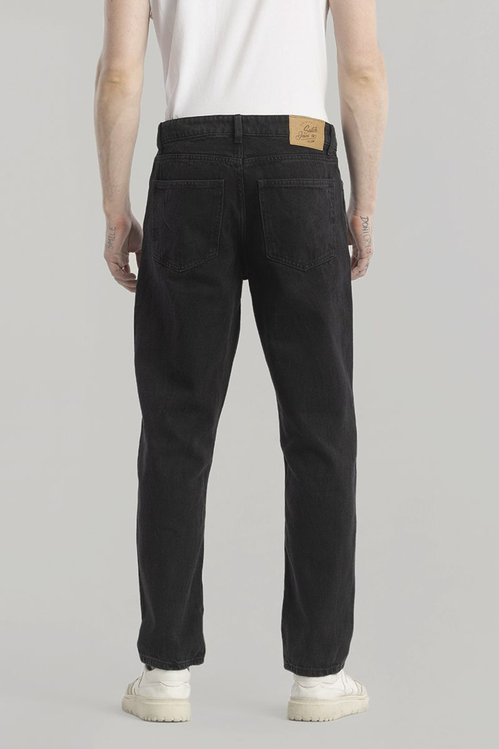 Image of Snitch Relaxed Fit Men Grey Jeans
