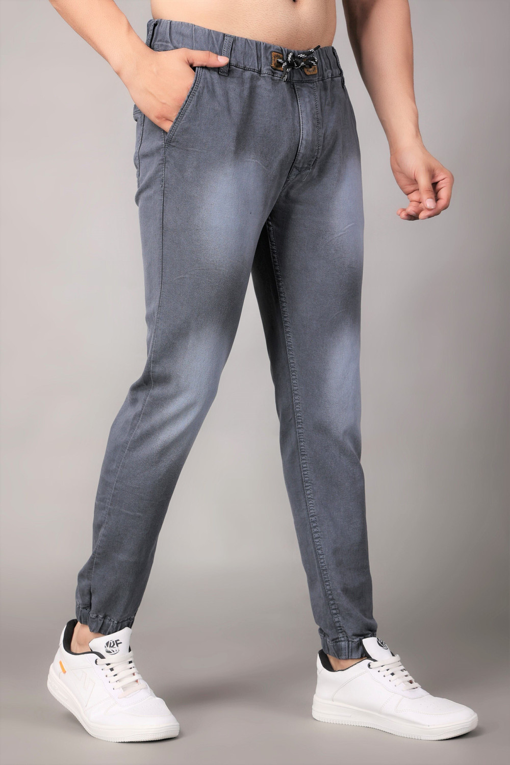 Image of ZAYSH Jogger Fit Men Grey Jeans