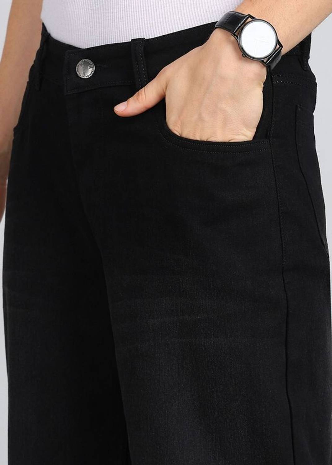 SDFLY Straight Fit Men Black Jeans - Image 3