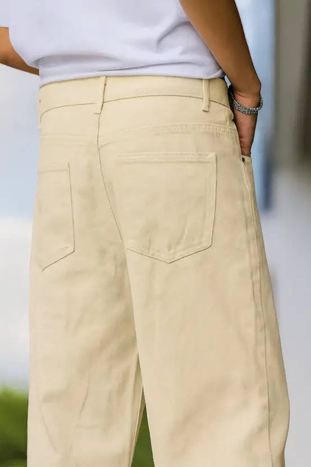 CABRRR Loose Fit Men Beige Jeans - Image 2