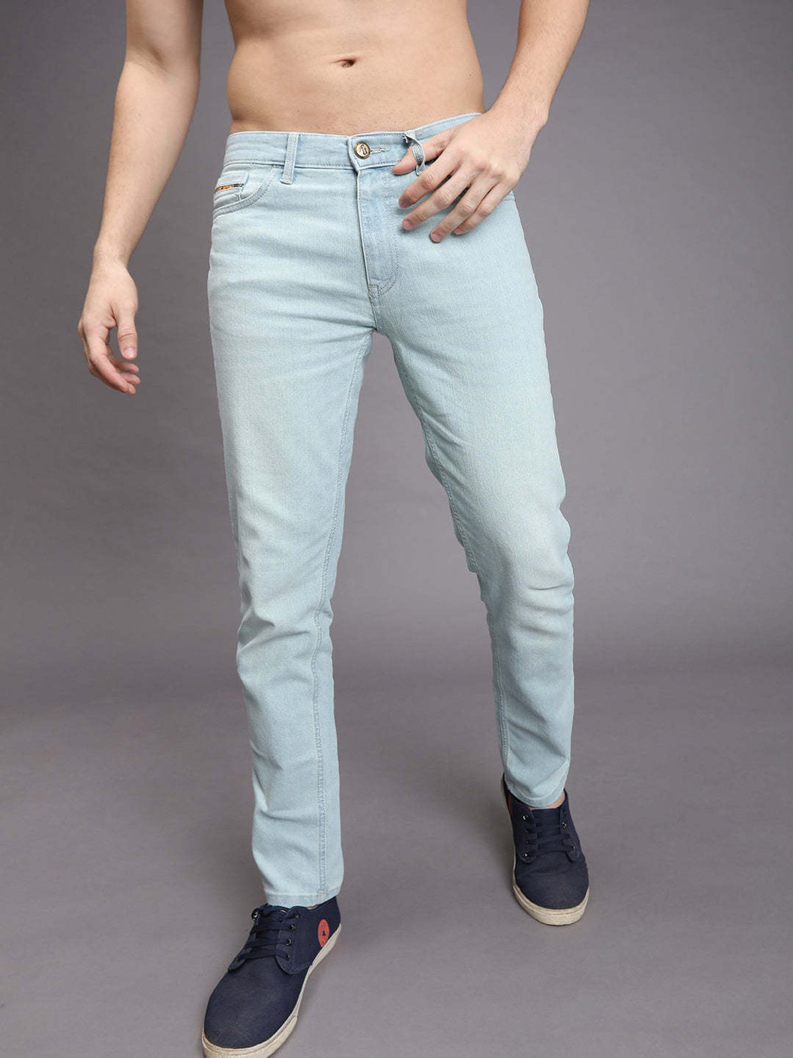 Image of The Indian Garage Co. Men Blue Jeans