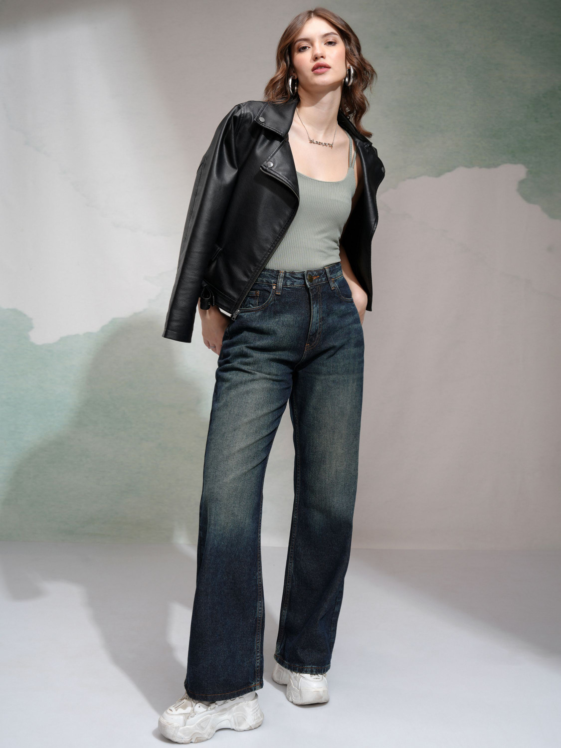 Image of Tokyo Talkies Boot-Leg Women Blue Jeans