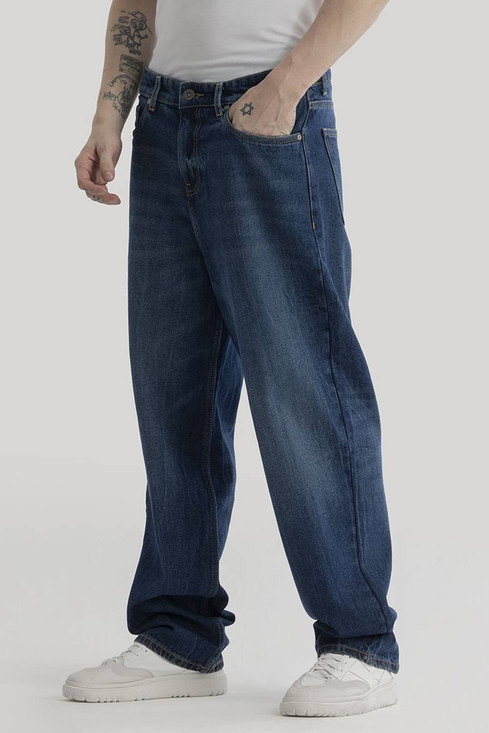 Snitch Loose Fit Men Blue Jeans - Image 2