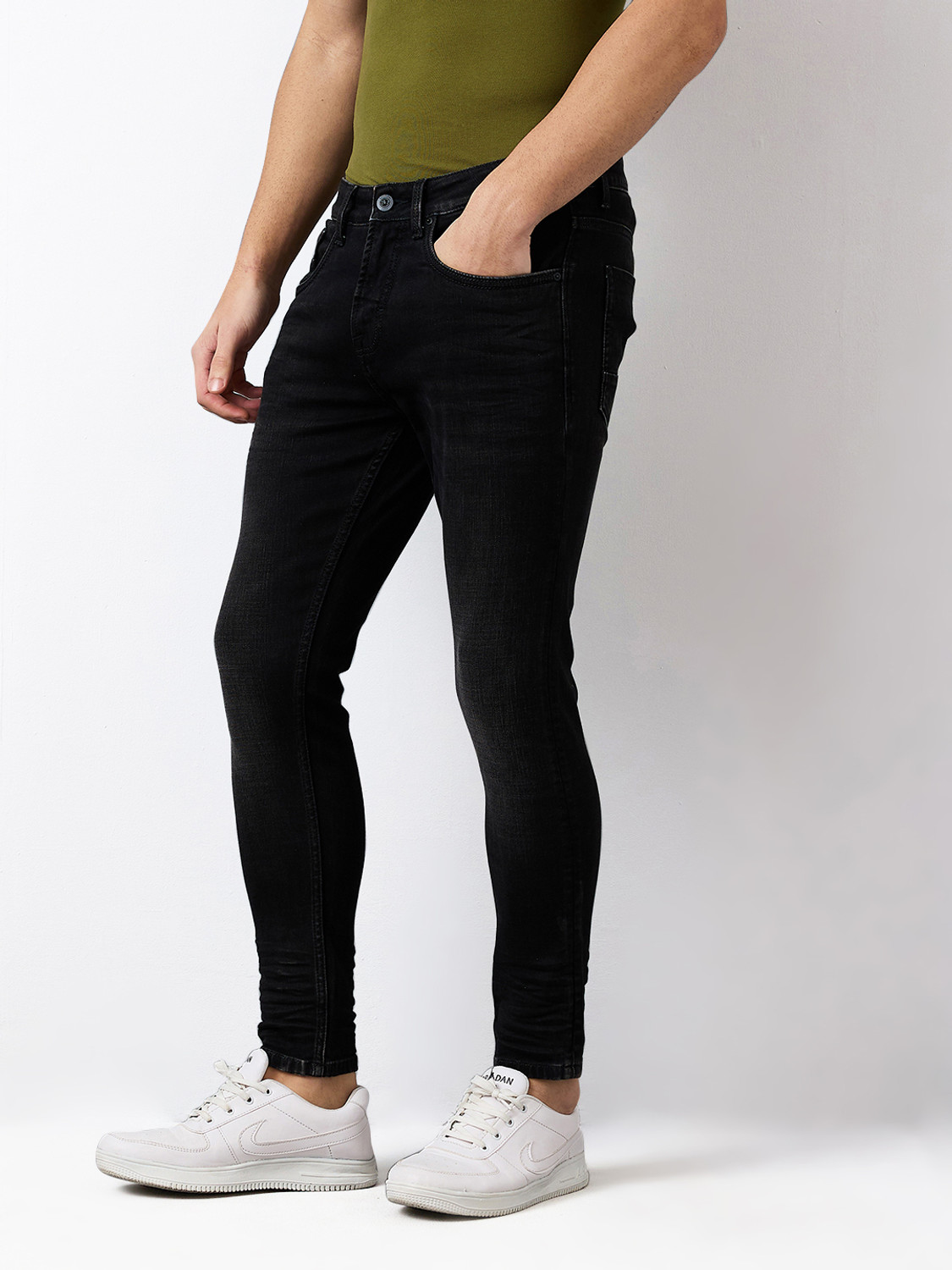 Image of Spykar Slim Men Black Jeans