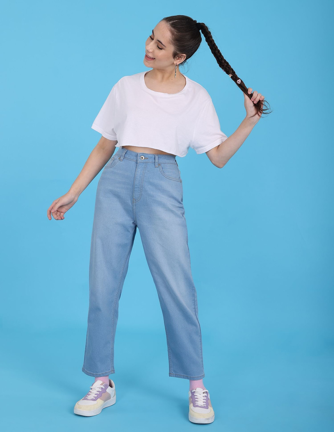 Image of FLYING MACHINE Women Blue Jeans