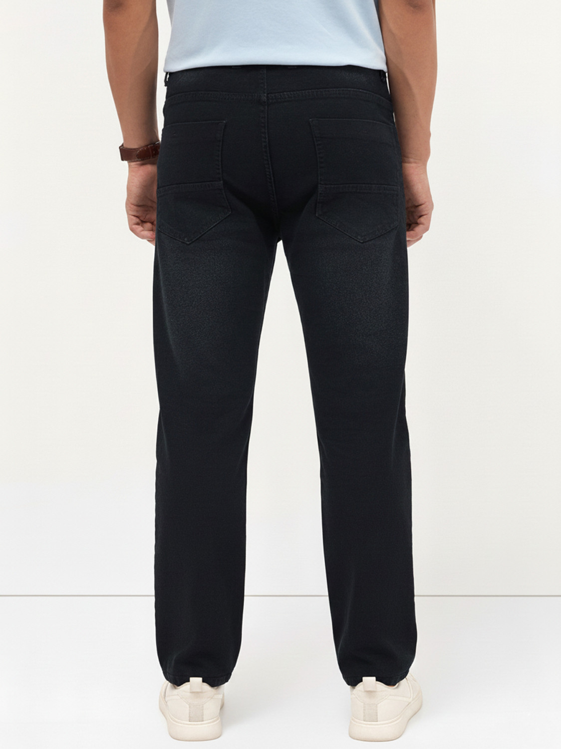 Image of Urbano Fashion Regular Men Black Jeans