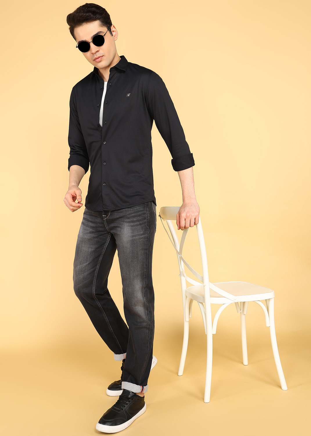 Image of KILLER Straight Fit Men Black Jeans