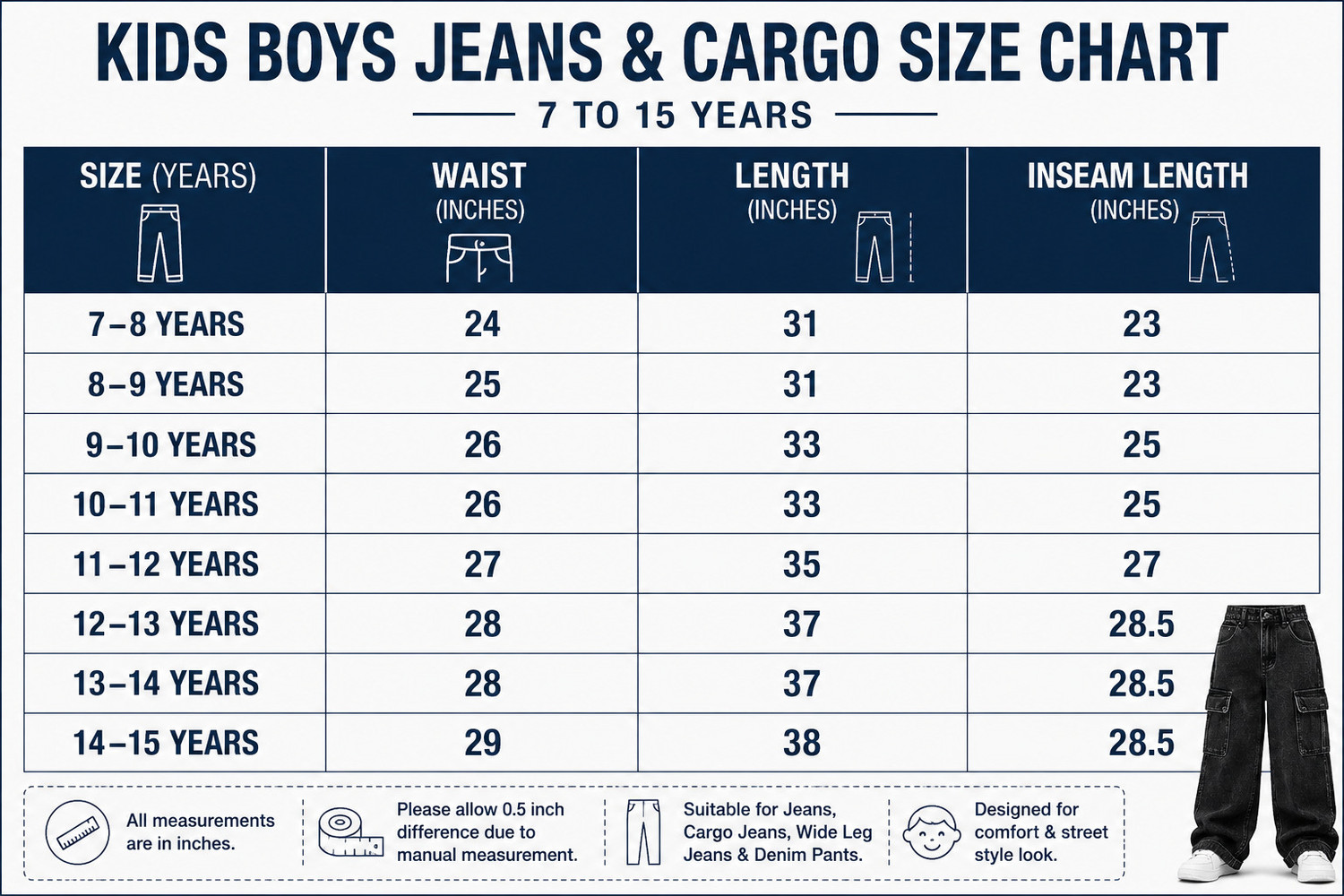Image of ARTVISION Loose Fit Boys Dark Grey Jeans