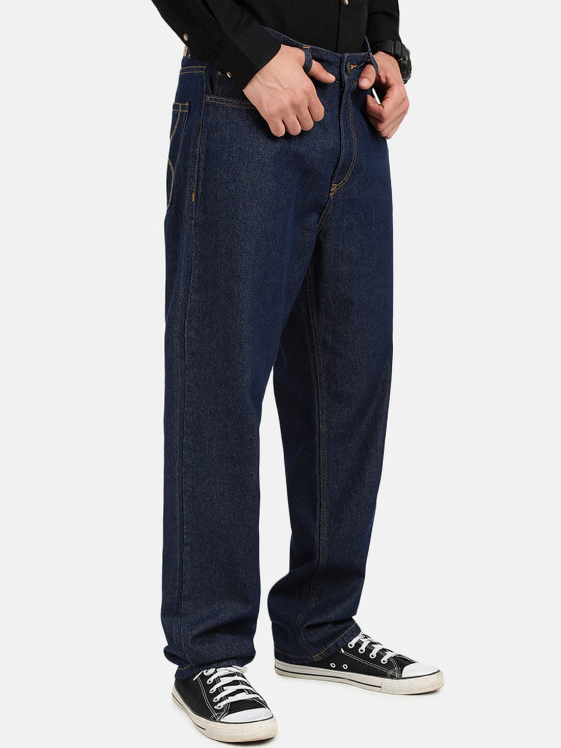 Image of Bene Kleed Straight Fit Men Dark Blue Jeans
