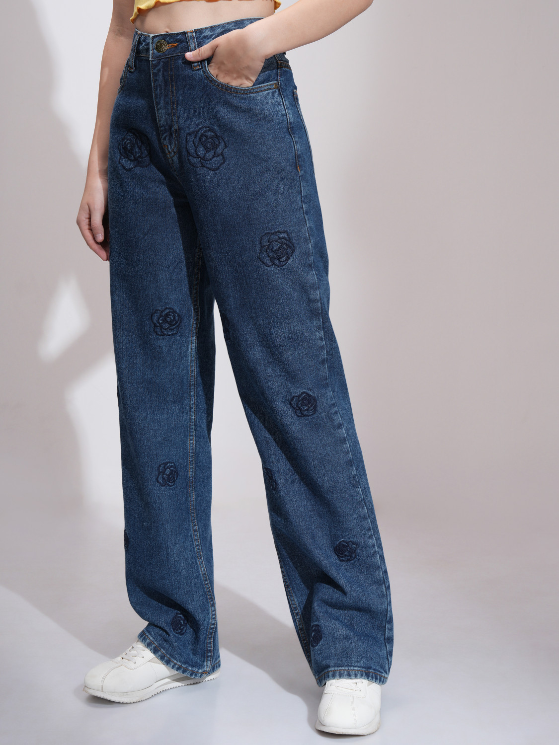 Image of Tokyo Talkies Boot-Leg Women Blue Jeans