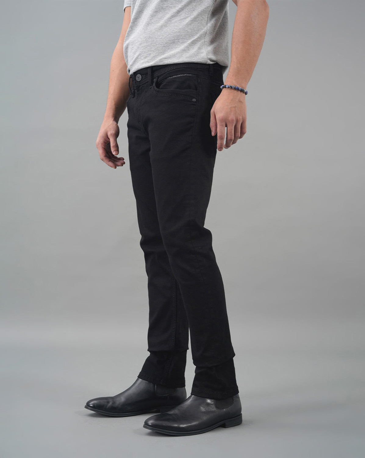 Image of ROOKIES Slim Men Black Jeans