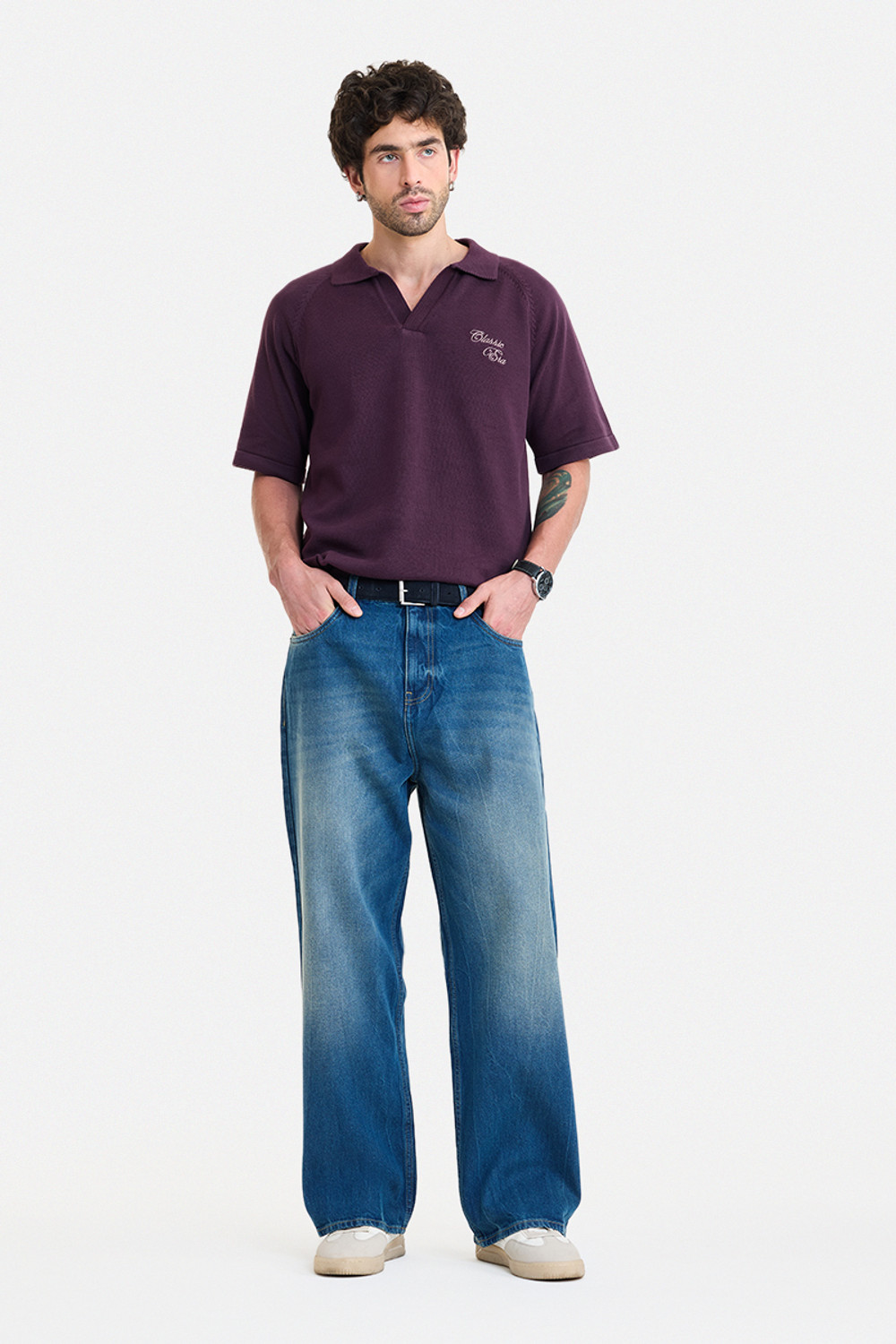 Image of Snitch Loose Fit Men Blue Jeans