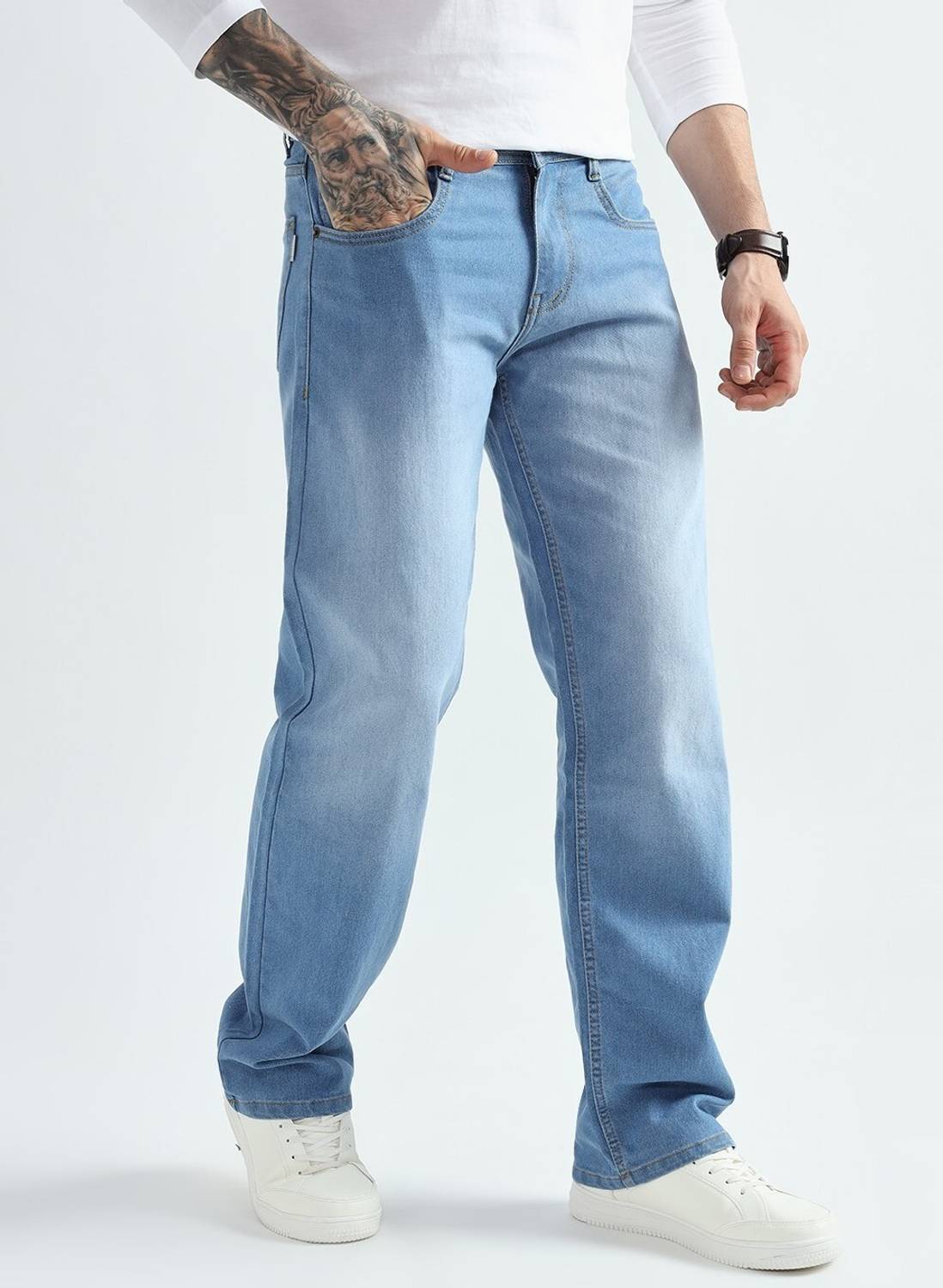 DENIM Relaxed Fit Men Blue Jeans - Image 3