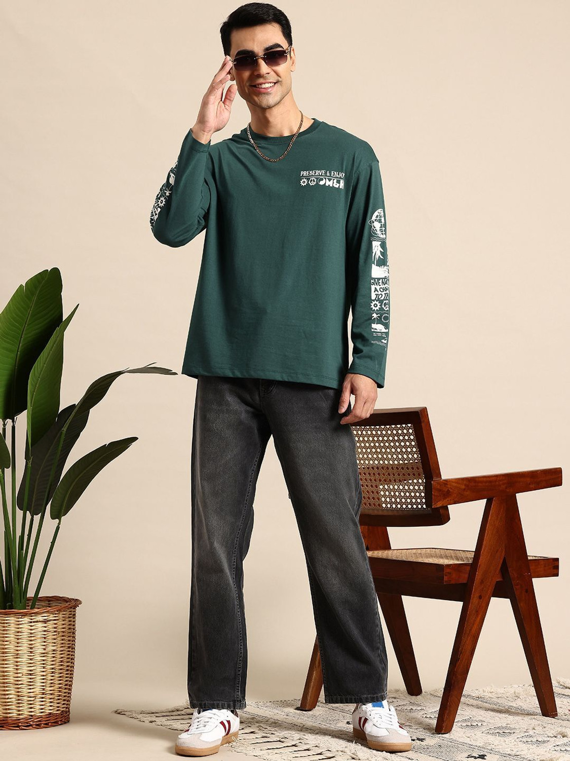Image of Mast & Harbour Regular Men Black Jeans