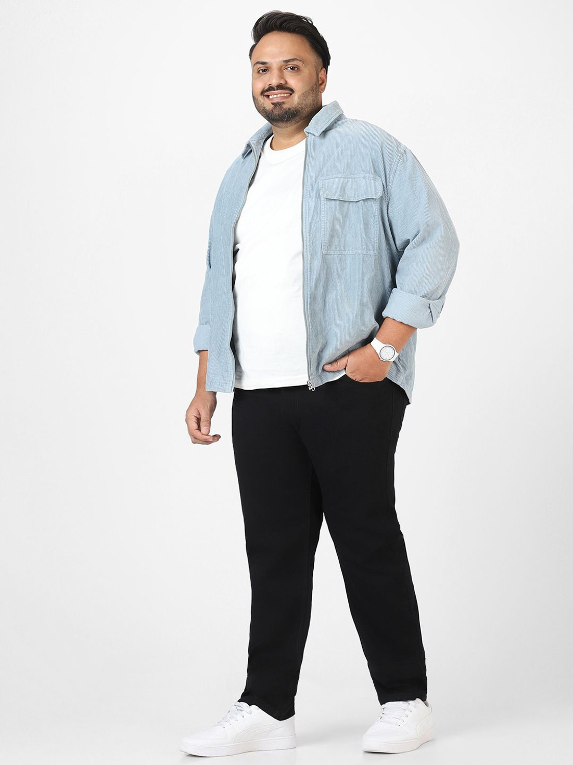Image of Urbano Plus Regular Men Black Jeans