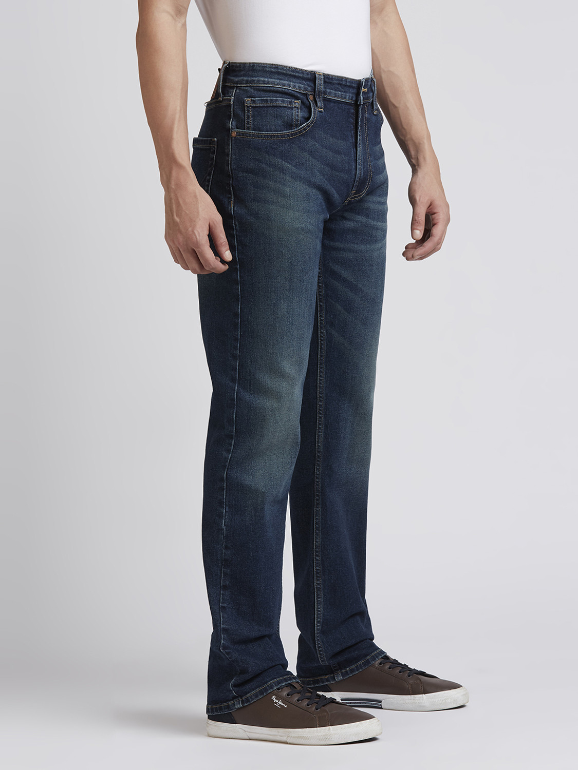 Image of Pepe Jeans Straight Fit Men Blue Jeans
